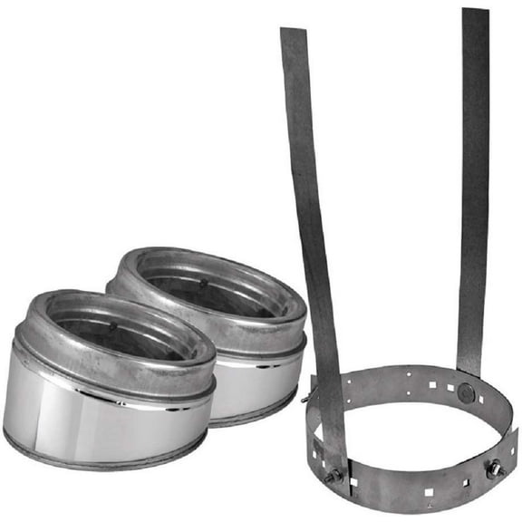 Selkirk Sport 6T 30 Degree Elbow Kit - Insulated Stainless Steel - 6" Silver