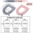 thumbnail image 4 of nipocaio Coussin de Siège de Toilette, Coussin de Siège de Toilette Doux, Coussin de Siège de Toilette Universel, Housses de Couvercle de Toilette avec Fermeture Éclair Réutilisables Lavables 2 Pcs, 4 of 5