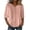 Pink, variant on Embroidered Linen Tops for Women 3/4 Sleeve Button Boho Peasant Shirts Casual Gauze Clothes 2026 Summer Beach