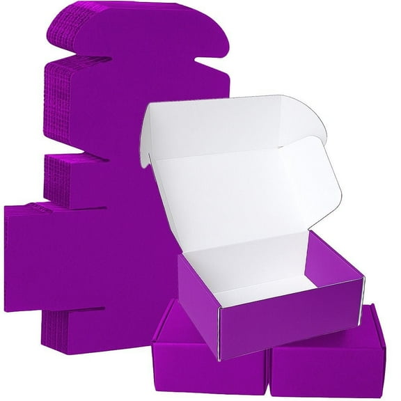 Ucanpack Deluxe Mailer Box Corrugated Moving Boxes 3mm Thick Purple Medium , 12 x 10 x 6" - 25 Pcs