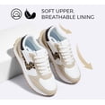 thumbnail image 4 of LUCKY STEP Stylish Retro Platform Sneakers Casual Walking Running Shoes,Beige/Leopard,Womens, 4 of 11