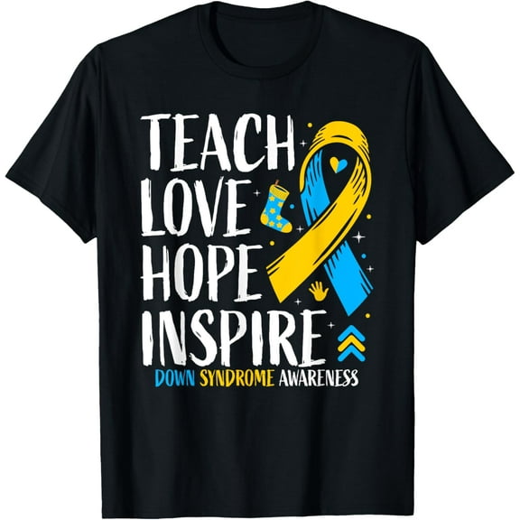 Down Syndrome Awareness Day Socks 3-21 Trisomy Down Syndrome T-Shirt men and women can wear, black, white, gifts