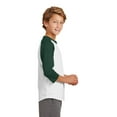 thumbnail image 3 of Sport-Tek Youth Colorblock Raglan Jersey-M (White/Forest), 3 of 6