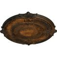 thumbnail image 3 of 53 1/2"OD x 3 1/2"P Attica Acanthus Leaf Ceiling Medallion (Fits Canopies up to 4 5/8"), Hand-Painted Rust, 3 of 5