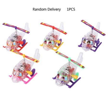 

Cartoon Plastic Plane Toy for Child Mini Helicopter Model Clockwork Toy for Kids