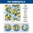 thumbnail image 6 of Summer Lemon Fruit Chair Covers Set of 8 White Flowers Blue Stripes Leaf Chair Back Covers Stretch Removable Washable Slipcovers Protector for Dining Room Kitchen Party Decor, 6 of 9