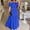 Blue, variant on Ayolanni Sun Dresses Women Black Off-The-Shoulder Solid Puff Short Sleeve Maxi Dresses Dresses for Girls L