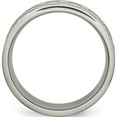 thumbnail image 2 of Titanium Satin And Polished Checkered 8mm Band (Size 13) Made In China tb245-13, 2 of 5