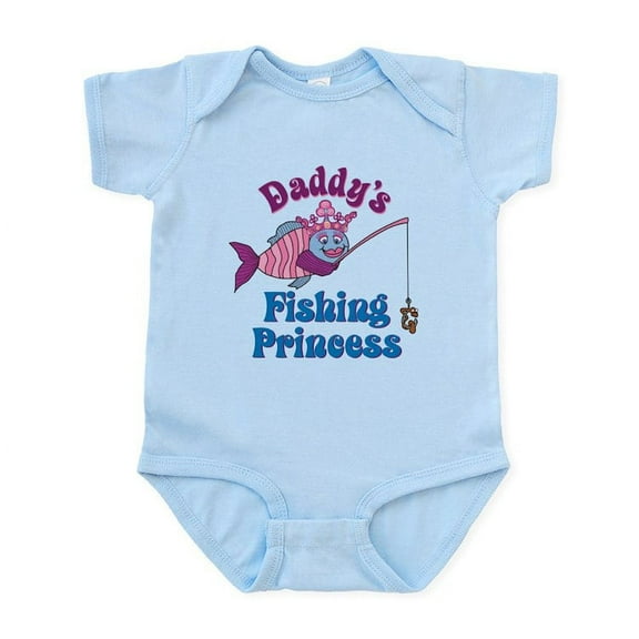CafePress - Daddy's Fishing Princess Infant Bodysuit - Baby Light Bodysuit, Size Newborn - 24 Months