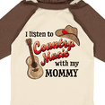 thumbnail image 4 of Inktastic I Listen to Country Music with my Mommy with Guitar and Hat Boys or Girls Long Sleeve Baby Bodysuit, 4 of 5