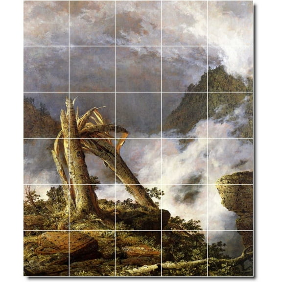 Ceramic Tile Mural-Frederic Church Landscapes Painting 231. 40" w x 48" h using (30) 8 x 8 ceramic tiles
