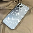 thumbnail image 3 of Cute White Love Heart Clear Soft Phone Case Compatible with iPhone Case (Clear,iPhone 14), 3 of 6