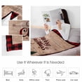 thumbnail image 4 of Merry Christmas Throw Flannel Blanket 40x50In Elk Deer and Green Xmas Tree Super Soft Cozy Bed Blanket, Lightweight Plush Fuzzy Bed Throw for Bedroom Sofa Couch Living Room, 4 of 4