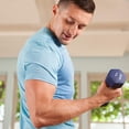 Double Rack Gym JFIT Dumbbell Set w/Durable Rack, Double Neoprene Coated Workout ...