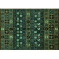 thumbnail image 1 of Ahgly Company Indoor Rectangle Abstract Turquoise Blue Modern Area Rugs, 5' x 8', 1 of 4
