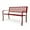 Red, variant on BOBOKY 50" Outdoor Bench Metal with Floral Back, Garden Bench Front Porch Bench for Yard Patio Entryway Park Outside, 800lb Capacity,  50"D x 24"W x 33"H,Green
