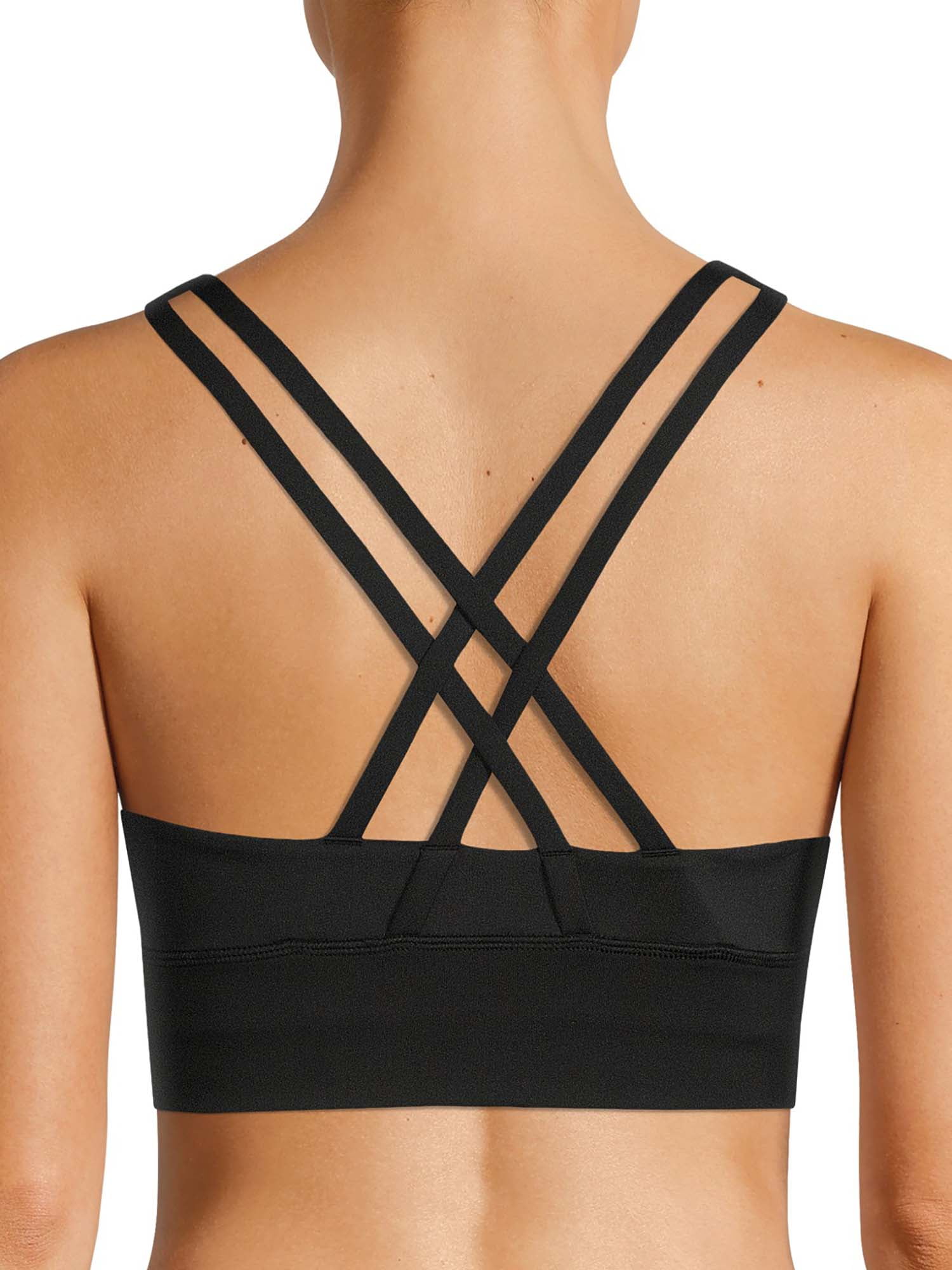 AVGO Longline Strappy Sports Bras for Women Criss Cross Back Wireless  Padded Yoga Bra Workout Tank Top(Coffee Cafe,XS) at  Women's Clothing  store