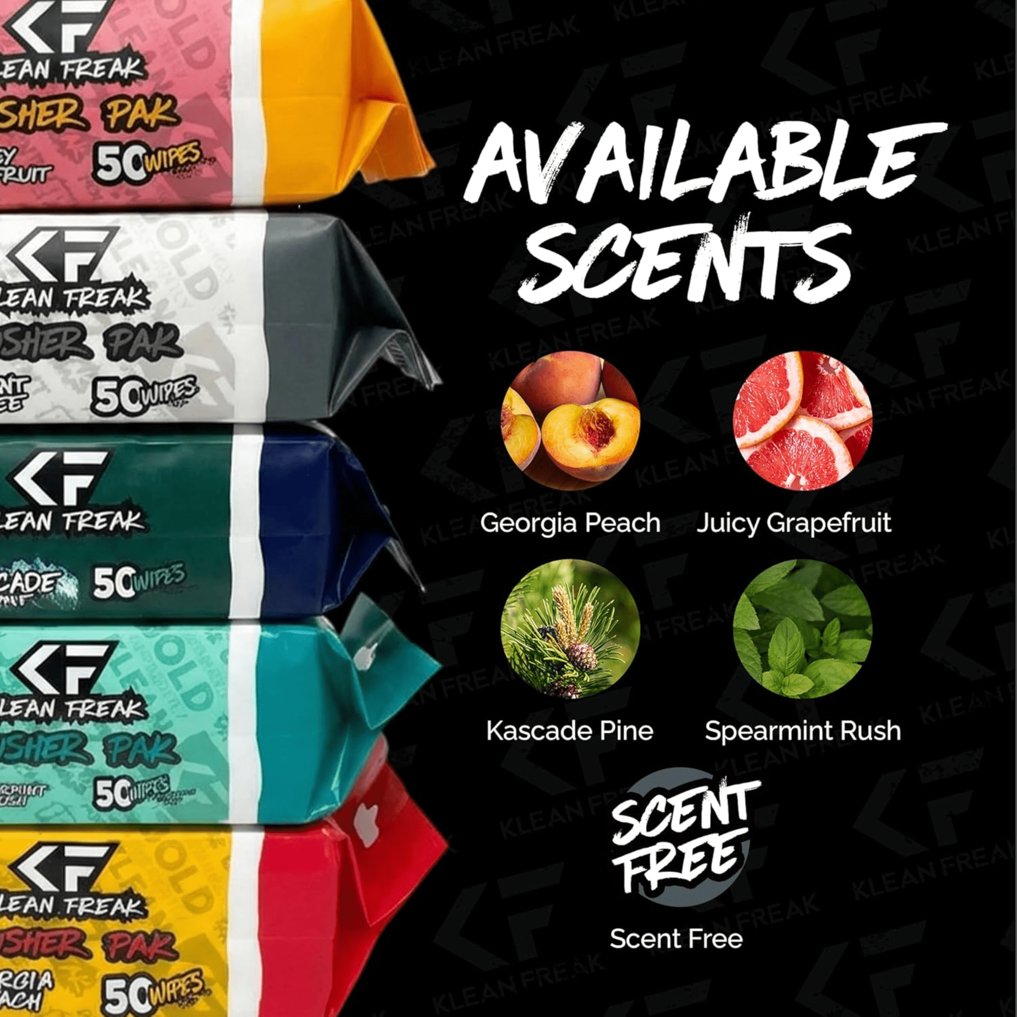 Klean Freak Flushable Wipes, Juicy Grapefruit, 50 Wipes, Biodegradable