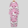 thumbnail image 4 of Hello Kitty Unisex Onesie Pajamas Zipper Jumpsuit Hooded One Piece Sleepwear for Family Mens Womens, 4 of 8