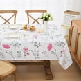 Floral Tablecloth 60x84 Inch Rectangle, Flower Decoration Table Cloth