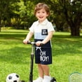 thumbnail image 5 of NOLDARES Toddler Boys Summer Clothes Garbage Truck Print Short Sleeve Tee Elastic Shorts Set Blazer,2-3 Y, 5 of 6