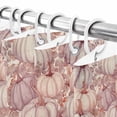 thumbnail image 6 of Shower Curtain 48"W x 72"L Fall Thanksgiving Retro Watercolor Light Pink Pumpkins Eucalyptus Leaves Fabric Shower Curtains Set with Hooks Bathroom Curtains Machine Washable Bathroom Accessories, 6 of 6