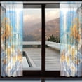 thumbnail image 2 of YAZAOO Curtains 110/118 Inch Long French Curtains Sunny Ocean Retreat Print For Farmhouse Bedroom Curtains Window Curtain Set 2, 2 of 4