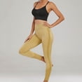 thumbnail image 4 of Sngxgn High Waisted Leggings for Women Soft Tummy Control Yoga Pants for Workout Running(Yellow,S), 4 of 8