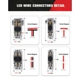 thumbnail image 3 of Foluck 40pc Low Voltage Wire Connectors Set, T Tap 3 Way 2 Pins 1 Pin Splice Wire Connectors 2 Way 2 Pins 1 Pin, Quick Solderless Wire Connector for Automotive, Led Strip, Landscaping, 18-24AWG, 3 of 7