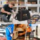 thumbnail image 2 of Bolsa de Herramientas con 3 Compartimentos Extraíbles, Compartimento de 2 para Herramientas Manuales, Ideal para Reparadores, Electricistas y Carpinteros., 2 of 8