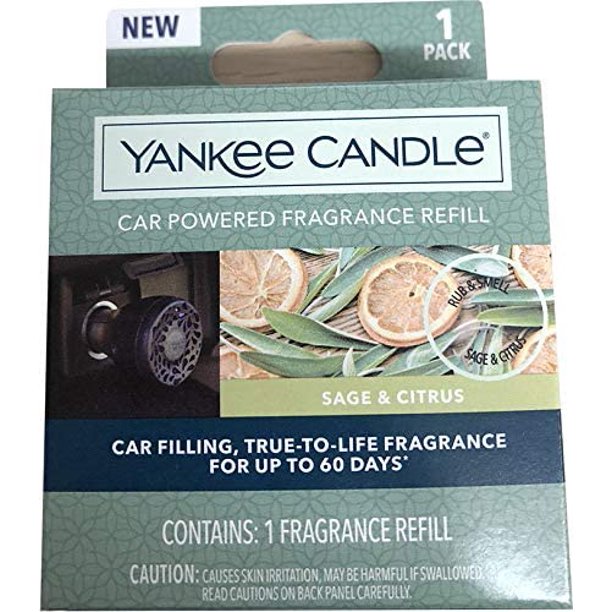 Yankee Candle Sage & Citrus Car Powered Fragrance Diffuser Refill
