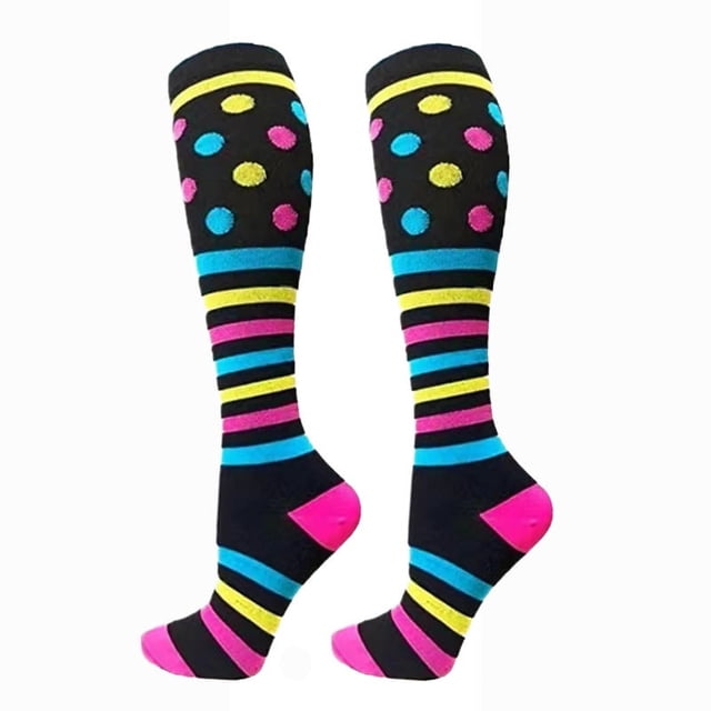 Men Women Socks Compression Socks Elastic Sports Beautiful Leg Nurse Stocking Jogging Climbing Cycling Flight Excercise 5 S M