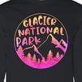 thumbnail image 4 of Inktastic Glacier National Park Montana Pink Mountains Long Sleeve T-Shirt, 4 of 5