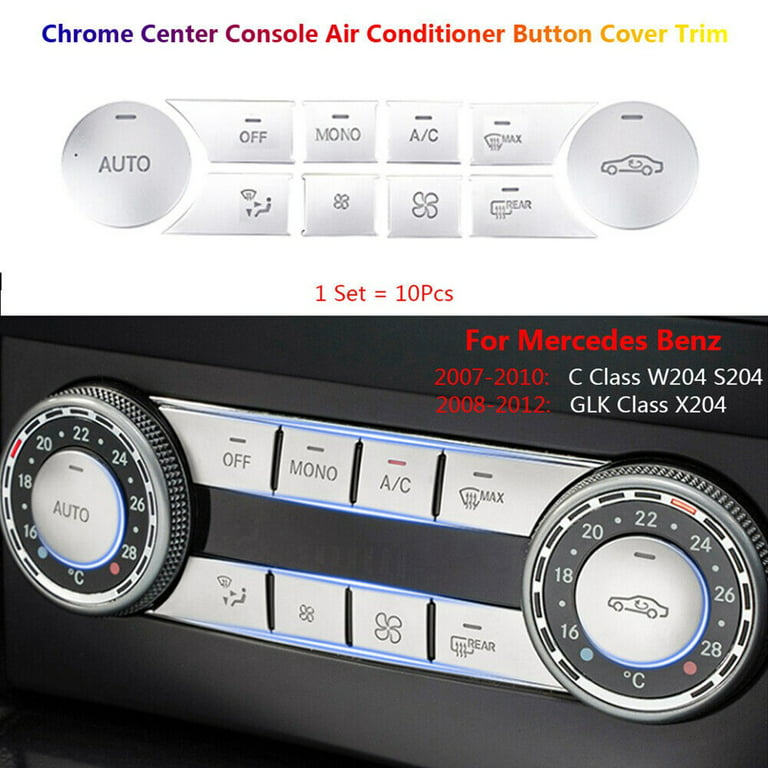 Chrome Plastic Interior Vinyl Button Cover Set fits Freightliner & Int