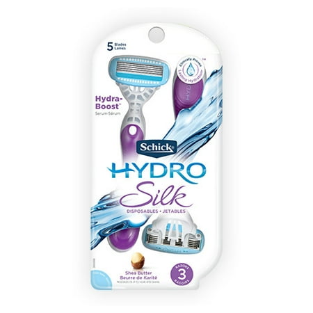 Schick Hydro Silk 5 Women's Disposable Razors, 3 (The Best Disposable Razor)