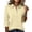 Beige, variant on Clossjun Womens Polo Blouse for Work Golf Collared Button 3/4 Sleeve Tops Lightweight, Quick Dry Three Quarter Length Solid Color Loose Fit Walking, Gym Sweatshirt