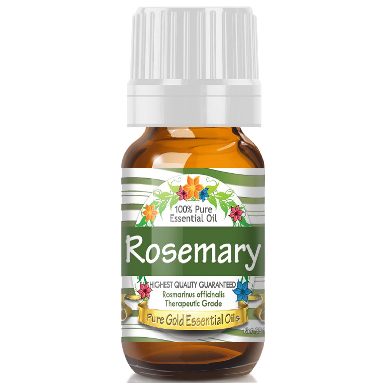 Pure Gold Rosemary Essential Oil, 100 Natural & Undiluted, 10ml