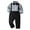 F Gray Black, variant on Boys Gentleman Outfits Set, Toddler Dress Shirt with Bowtie + Suspender Pants, Baby Boy Clothes Suits, 6 Months-7 Years