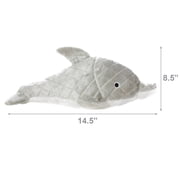 Tuffy® - Mighty® Dolphin Dog Toy Ultra Durable Plush with Multiple Layers & Multiple Seams