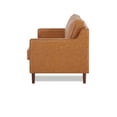 thumbnail image 4 of A&D Home Sedona Camel Faux Leather Modern Loveseat, Upholstered Contemporary Sofa Couch, 4 of 8