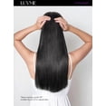 thumbnail image 2 of LUVME Straight Seamless 110g 7Pcs Clip in Hair Extensions Full Max with 18inch Remy Human Hair Extensions, Natural Black 100% Real Soft Human Hair Extensions, 2 of 9