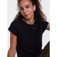 thumbnail image 5 of Scenario Women's and Women's Plus Pullover Rollneck Lightweight Sweater with Short Sleeves, Sizes XS-4X, 5 of 5