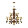 thumbnail image 3 of Livex Lighting Villa Verona Chandelier in Bronze with Aged Gold Leaf Multi-Color, 3 of 5