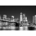 thumbnail image 2 of wall26 - Black and White Manhattan Skyline and Brooklyn Bridge - Landscape - Wall Mural, Removable Sticker, Home Decor - 100x144 inches, 2 of 5