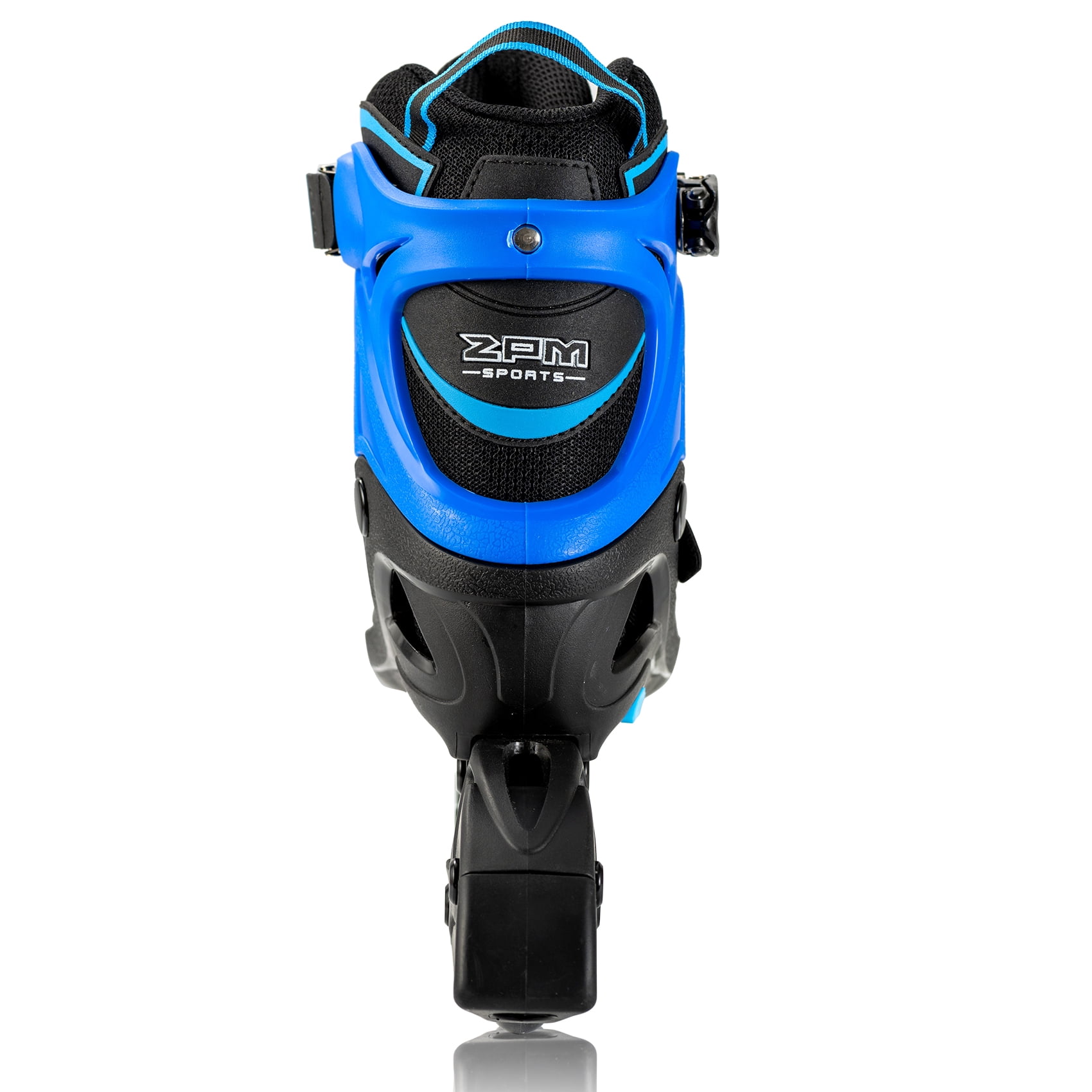 2PM SPORTS Vinal Girls Adjustable Inline Skates with Light up Wheels Beginner Skates Fun Illuminating Roller Skates for Kids Boys and Ladies - Blue X-Large(7M/8W-10M/11W US)