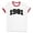 White/Red, variant on 1981 College Style Ringer Tee Shirt Unisex Large White/Black