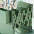 thumbnail image 4 of Mdesiwst Metal Bookend Retractable Desktop Book Stand Space-saving Book Organizer Holder for Home School Office, 4 of 6