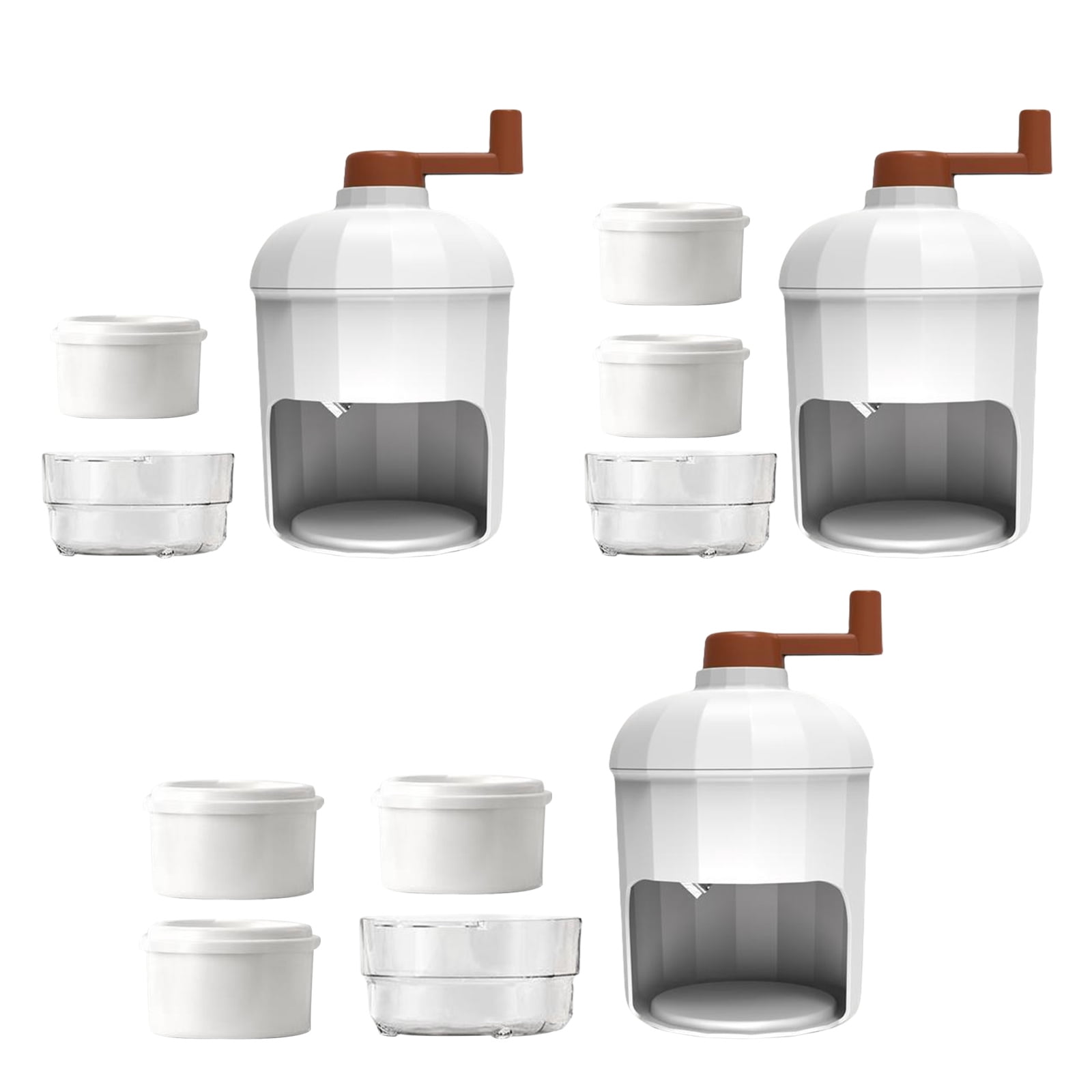 Practical Manual Ice Crusher Manual Ice Shavers Portable Snow Cone & Slushies Machine with Ice Tray