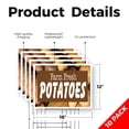 thumbnail image 2 of Farm Fresh Potatoes Yard Sign 10 Pack of 12 Inch x 16 Inch Single Sided Weatherproof Heavy-Duty Plastic with Stake | Root Vegetables, Local Harvest, Nutritious Choices | Made in USA, 2 of 7