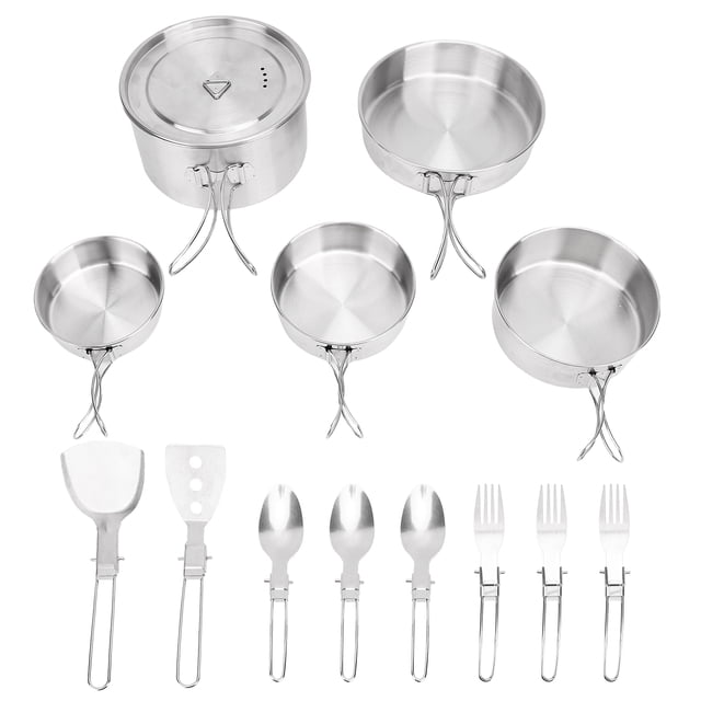 Juego De Utensilios De Cocina Para Acampar§Juego De Utensilios De Cocina Para Acampar De Acero Inoxidable§Utensilios De Cocina Para Acampar De Acero Inoxidable§Utensilios De